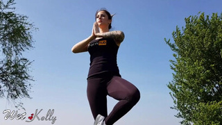 Yoga Girl Stalked and Fucked in Public Park by a Stranger. WetKelly