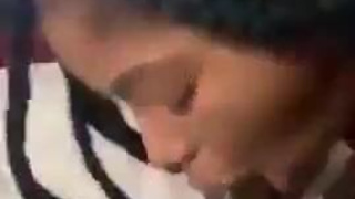 Ebony Couple Ebony Deepthroat Blowjob Big Dick Bed Sex BBC GIF
