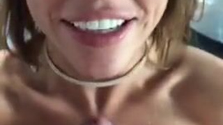 Pornstar Deepthroat Blowjob Behind The Scenes Adriana Chechik GIF