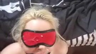 Kinky Facial Cumshot Cum Blindfolded Ball Gagged Amateur GIF