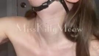 Spit Kitty Kitten Dildo Deepthroat Braces GIF