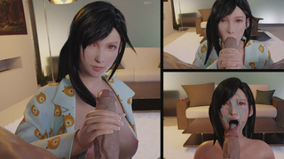 VR POV Kissing Hentai Handjob Deepthroat Cumshot Blowjob Animation 3D GIF