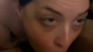 White Girl Pawg Eye Contact Deepthroat Blowjob BBC GIF
