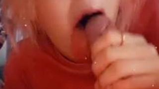 Deepthroat Cute Blowjob GIF