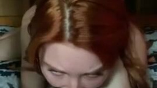 Redhead OnlyFans Homemade Deepthroat Cum Swallow GIF