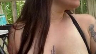 Wet Tattoo Submissive Spit Outdoor Kitten Erect Nipples Deepthroat Cute Brunette Blowjob Babe GIF