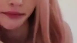 Pink Hair Girlfriend Deepthroat Blowjob GIF