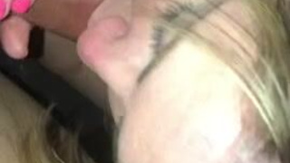 Sucking Face Fuck Eye Contact Deepthroat Blowjob Big Tits Big Dick GIF