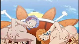 Nami and Nojiko Get Fuck at the Sunny One Piece