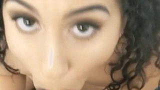 Latina Deepthroat Blowjob BBC GIF