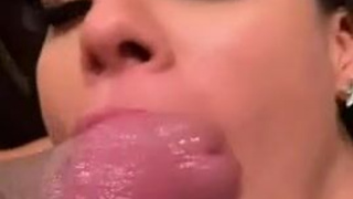 Swallowing Pornstar OnlyFans Luna Star Deepthroat Cum Swallow Cum In Mouth Blowjob Big Ass BBC GIF