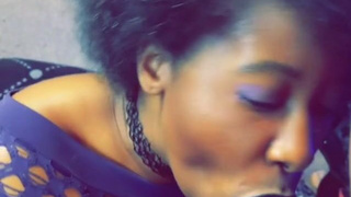 Ebony Deepthroat College Blowjob GIF