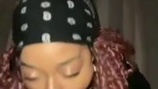 Homemade Ebony Couple Ebony Deepthroat Blowjob BBC African American GIF