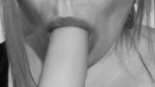 Spit Dildo Deepthroat GIF