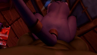 Sexy Warcraft Draenei Sucks and Fuck a huge orc Dick