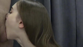 Teen Facial Deepthroat Cumshot Brunette Blowjob Balls Sucking GIF