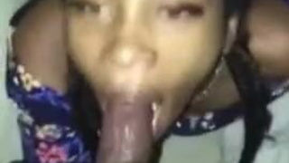 Ebony Couple Ebony Deepthroat Blowjob GIF