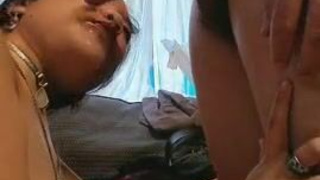 Throat Fuck Spit Sloppy Rough Nipple Piercing Messy Face Fuck Deepthroat Blowjob Asian GIF