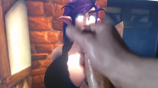 Night Elf Cum Tribute World of Warcraft