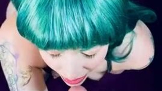 Tattoo POV Nude Nails Facial Deepthroat Cumshot GIF