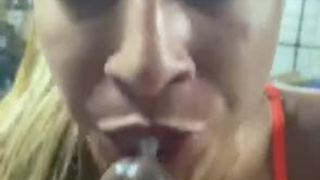 Teanna Trump Deepthroat Blowjob GIF