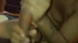 Spit Sloppy Handjob Ebony Couple Ebony Deepthroat Cute Blowjob Babe BBC GIF