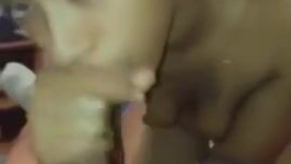 Spit Sloppy Handjob Ebony Couple Ebony Deepthroat Cute Blowjob Babe BBC GIF