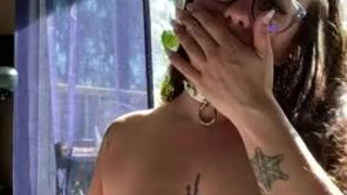Tattoo Spit Nipple Clamps Dildo Deepthroat GIF