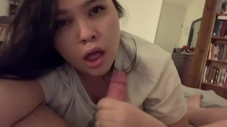 ThroatPie Post Orgasm Deepthroat Cum Swallow GIF