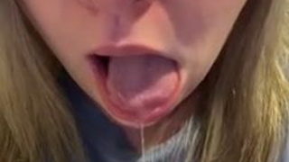 Throat Fuck Spit Huge Dildo Dildo Deepthroat GIF
