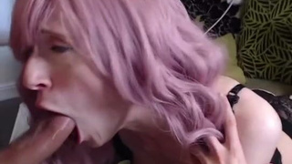Teen Sucking Redhead German Deepthroat Blowjob GIF