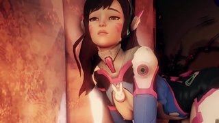 D.Va ублажает Soldier 76 и его друзей из игры Overwatch