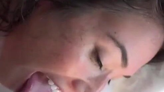 Eva Lovia Deepthroat Cum GIF