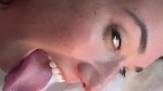 Eva Lovia Deepthroat Cum GIF