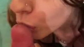 Deepthroat Couple Blowjob GIF