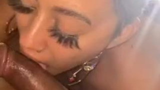 Ebony Deepthroat Blowjob GIF