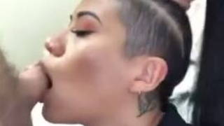 Shaved Latina Japanese Interracial Face Fuck Deepthroat Blowjob BWC Asian GIF