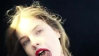 Deepthroat Blowjob Barbara Palvin GIF