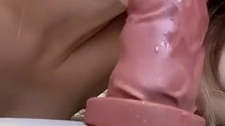 Natural Tits Natural Licking Fetish Dildo Deepthroat Deep Penetration Cute Amateur GIF