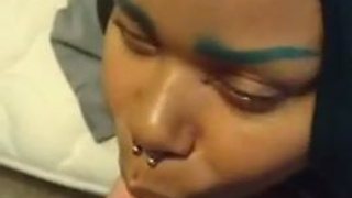 Interracial Goth Face Fuck Ebony Deepthroat Big Ass BWC Alt GIF