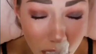 Facial Deepthroat Blowjob GIF