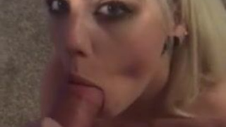 Sucking Deepthroat Blowjob Blonde GIF