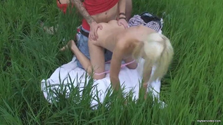 Teen group sex on a picnic
