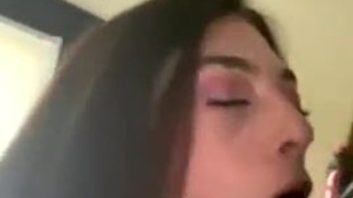 Teen Lips Girlfriend Deepthroat Brunette Blowjob BBC GIF