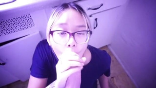 Gagging Facial Cumshot Cum Blowjob Asian GIF