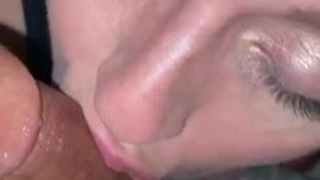 Green Eyes Deepthroat Blowjob GIF