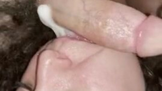 Sucking Submissive Spit Sloppy Pretty Deepthroat Blowjob GIF