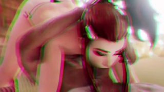 SFM Overwatch Hardcore Gamer Girl Deepthroat Cartoon Blowjob BBC Animation 69 GIF