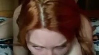 Redhead POV Lacy Lennon Deepthroat Blowjob GIF