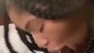 Sloppy Lips Ebony Couple Ebony Deepthroat Blowjob GIF